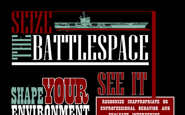 USS Ronald Reagan (CVN 76) Seize The Battlespace Campaign Poster