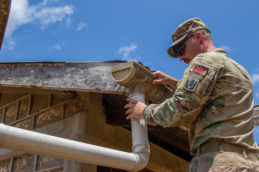 U.S. service members engage with Kenyan school