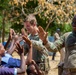 U.S. service members engage with Kenyan school