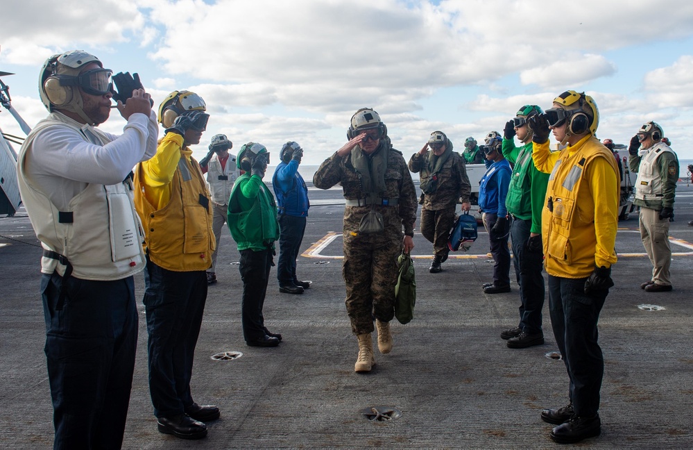 The Harry S. Truman Carrier Strike Group is on a scheduled deployment in the U.S. Sixth Fleet area of operations in support of naval operations to maintain maritime stability and security.