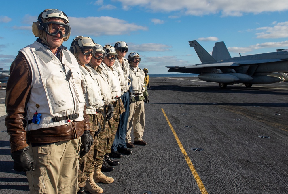 The Harry S. Truman Carrier Strike Group is on a scheduled deployment in the U.S. Sixth Fleet area of operations in support of naval operations to maintain maritime stability and security.