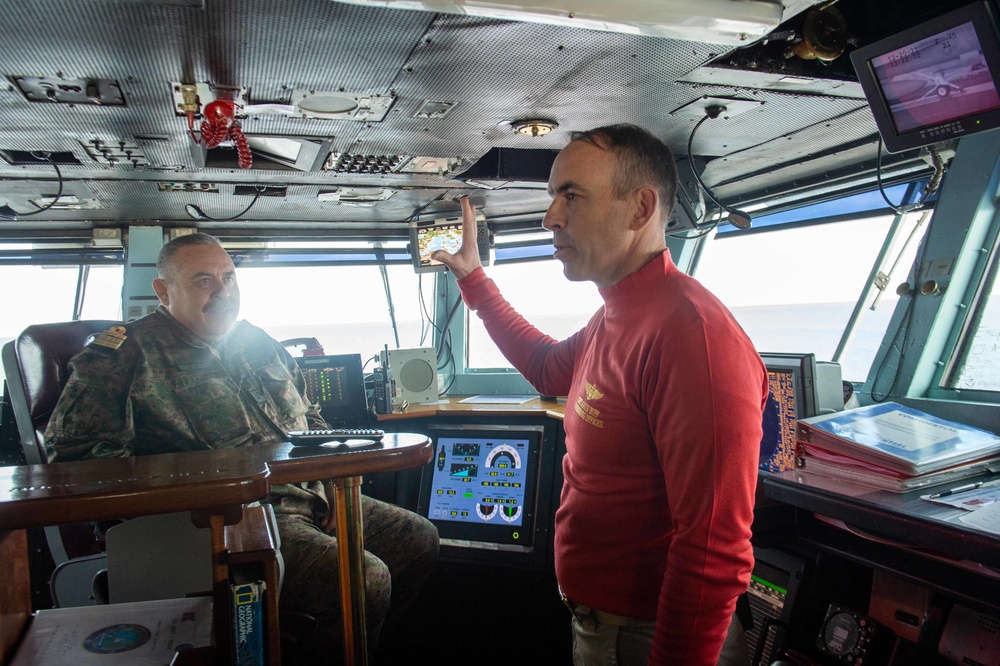 The Harry S. Truman Carrier Strike Group is on a scheduled deployment in the U.S. Sixth Fleet area of operations in support of naval operations to maintain maritime stability and security.