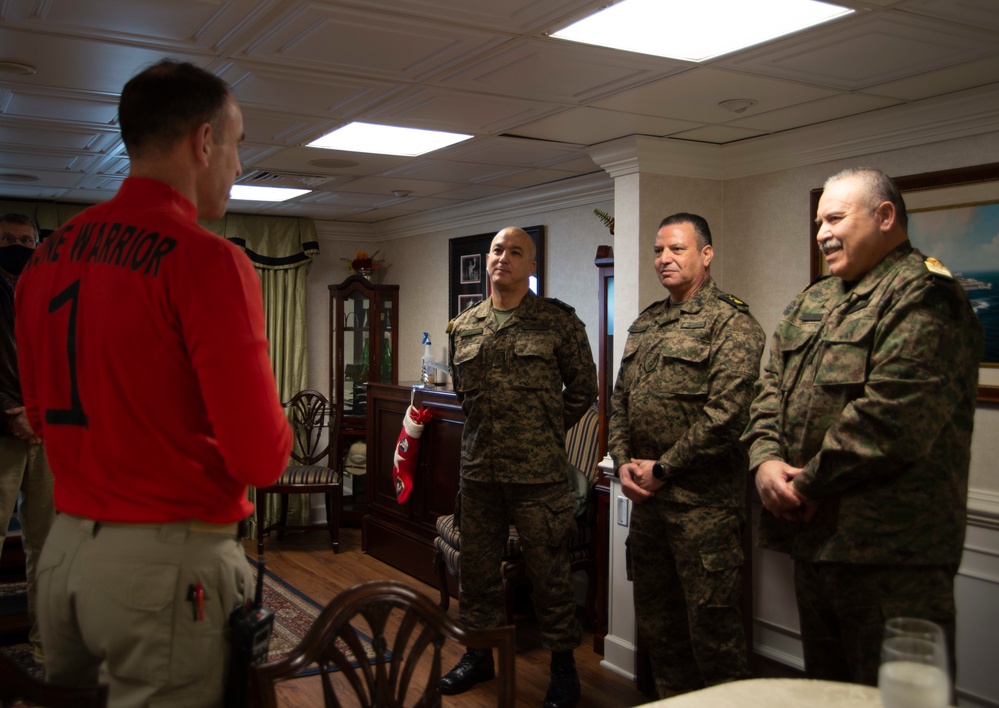 The Harry S. Truman Carrier Strike Group is on a scheduled deployment in the U.S. Sixth Fleet area of operations in support of naval operations to maintain maritime stability and security.