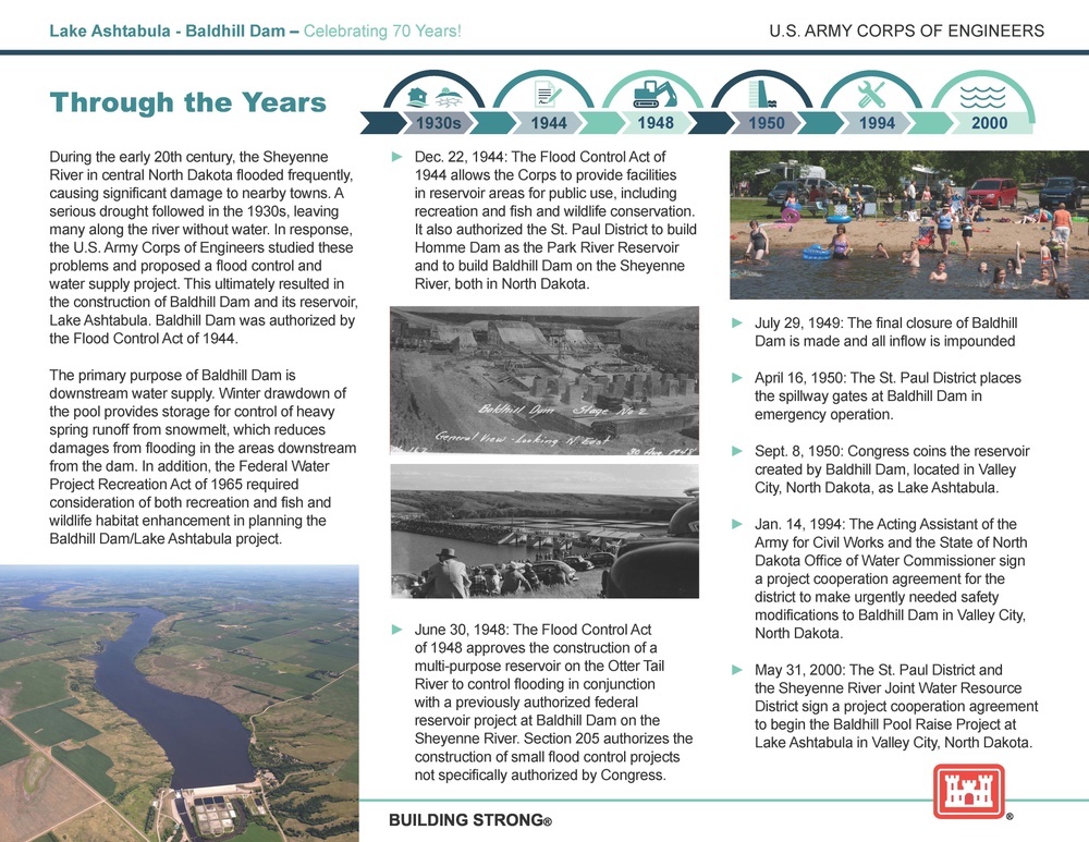 Lake Ashtabula - Baldhill Dam 70th Anniversary brochure