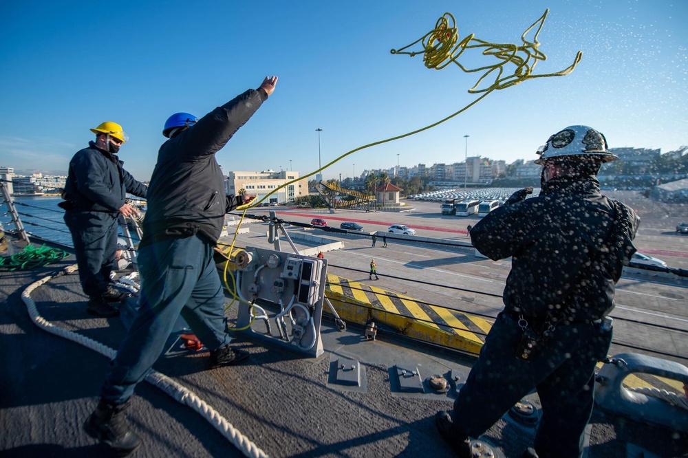 The Harry S. Truman Carrier Strike Group is on a scheduled deployment in the U.S. Sixth Fleet area of operations in support of naval operations to maintain maritime stability and security.