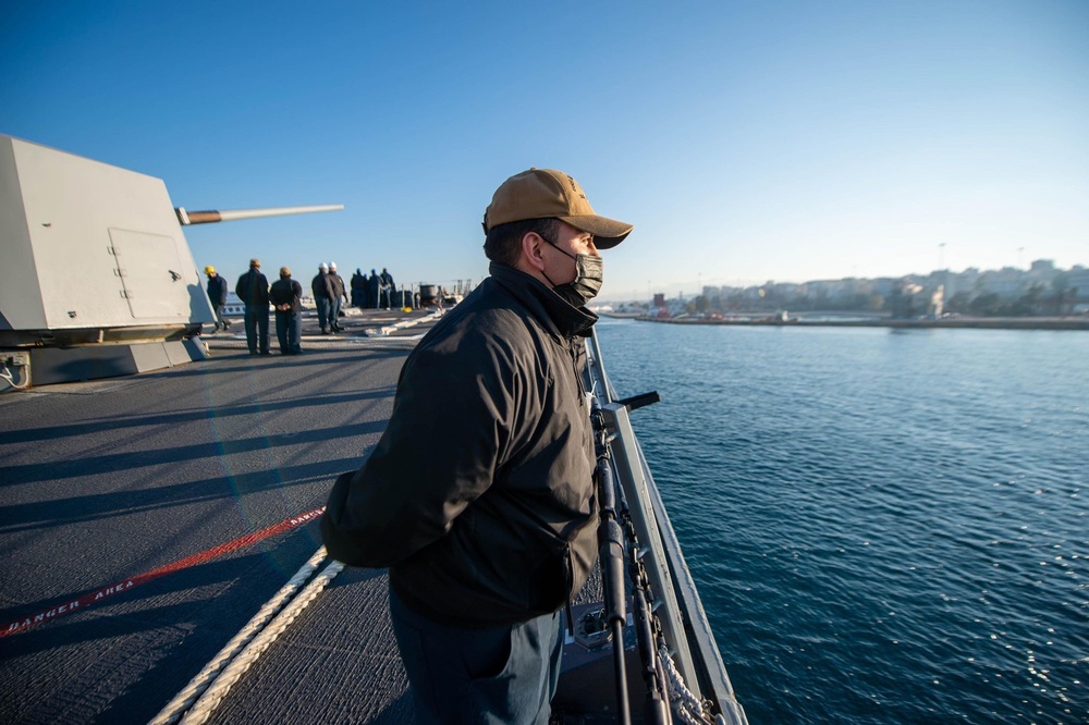 The Harry S. Truman Carrier Strike Group is on a scheduled deployment in the U.S. Sixth Fleet area of operations in support of naval operations to maintain maritime stability and security.