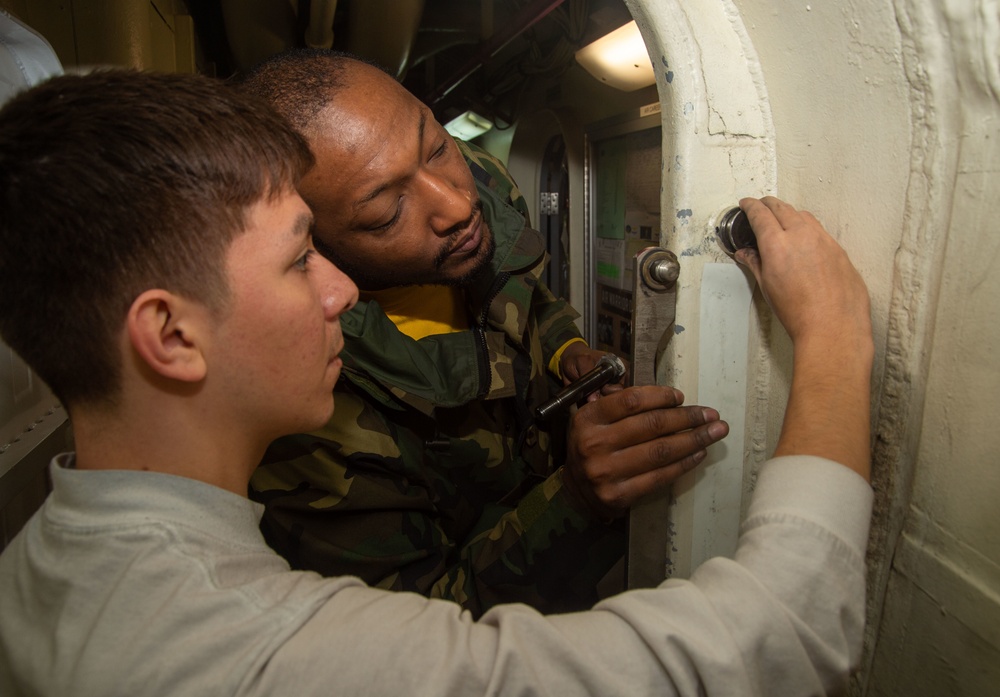 The Harry S. Truman Carrier Strike Group is on a scheduled deployment in the U.S. Sixth Fleet area of operations in support of naval operations to maintain maritime stability and security.