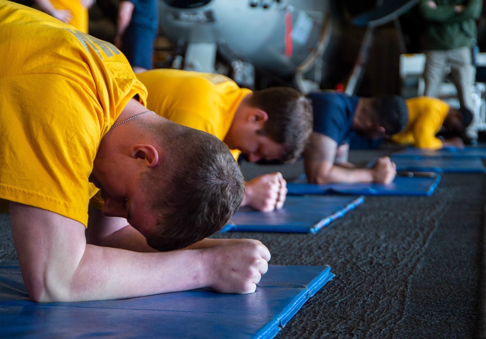 The Harry S. Truman Carrier Strike Group is on a scheduled deployment in the U.S. Sixth Fleet area of operations in support of naval operations to maintain maritime stability and security.