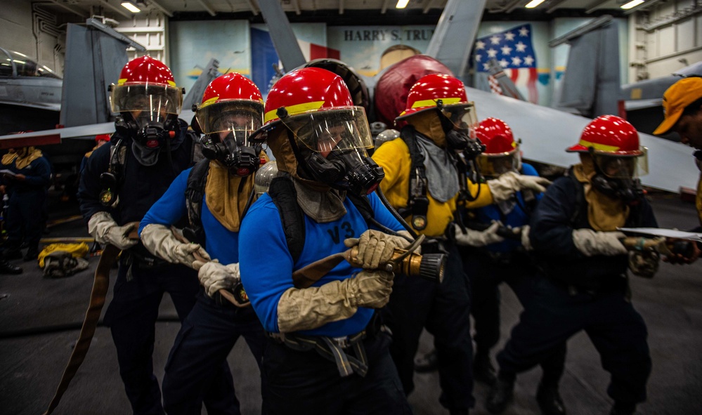 The Harry S. Truman Carrier Strike Group is on a scheduled deployment in the U.S. Sixth Fleet area of operations in support of naval operations to maintain maritime stability and security.