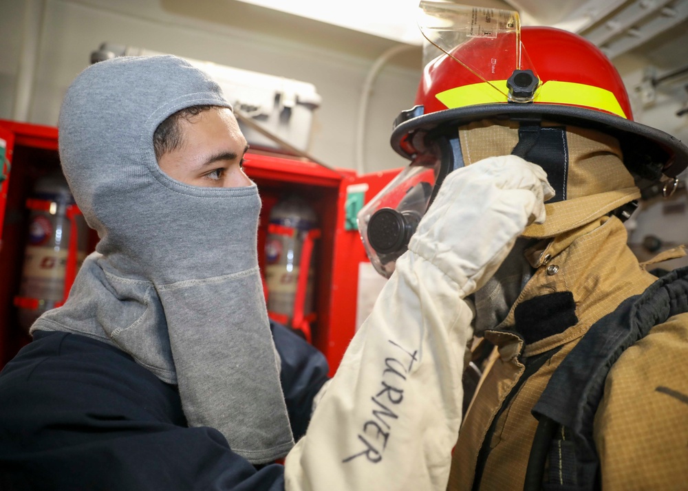 Damage Control Drill on Benfold