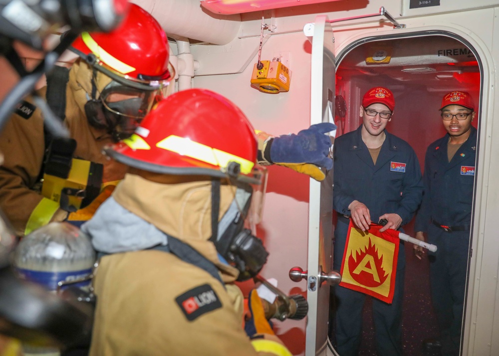 Damage Control Drill on Benfold