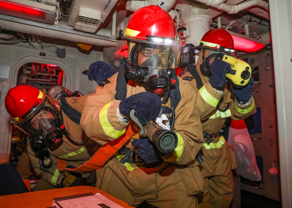 Damage Control Drill on Benfold