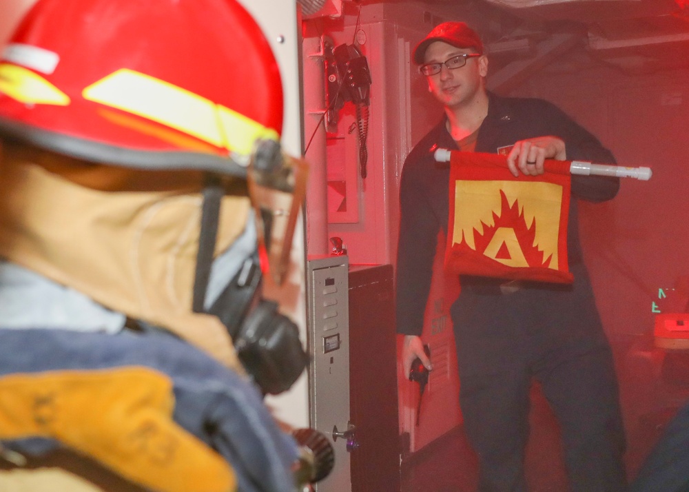 Damage Control Drill on Benfold