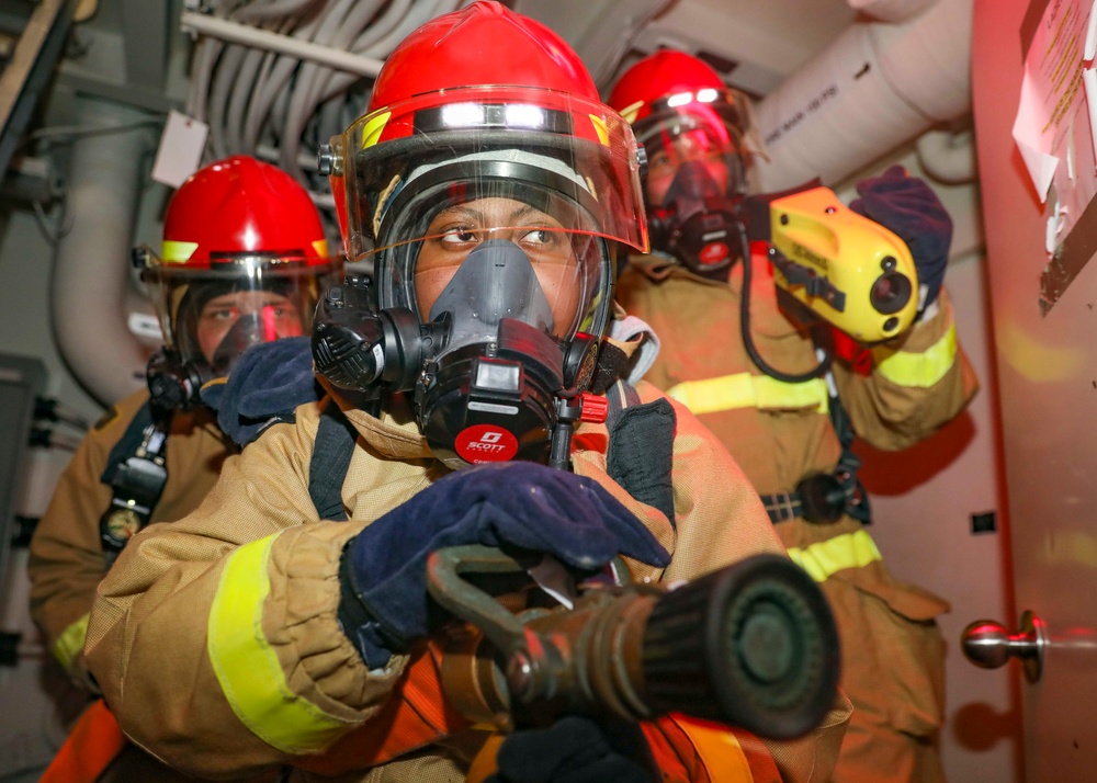 Damage Control Drill on Benfold