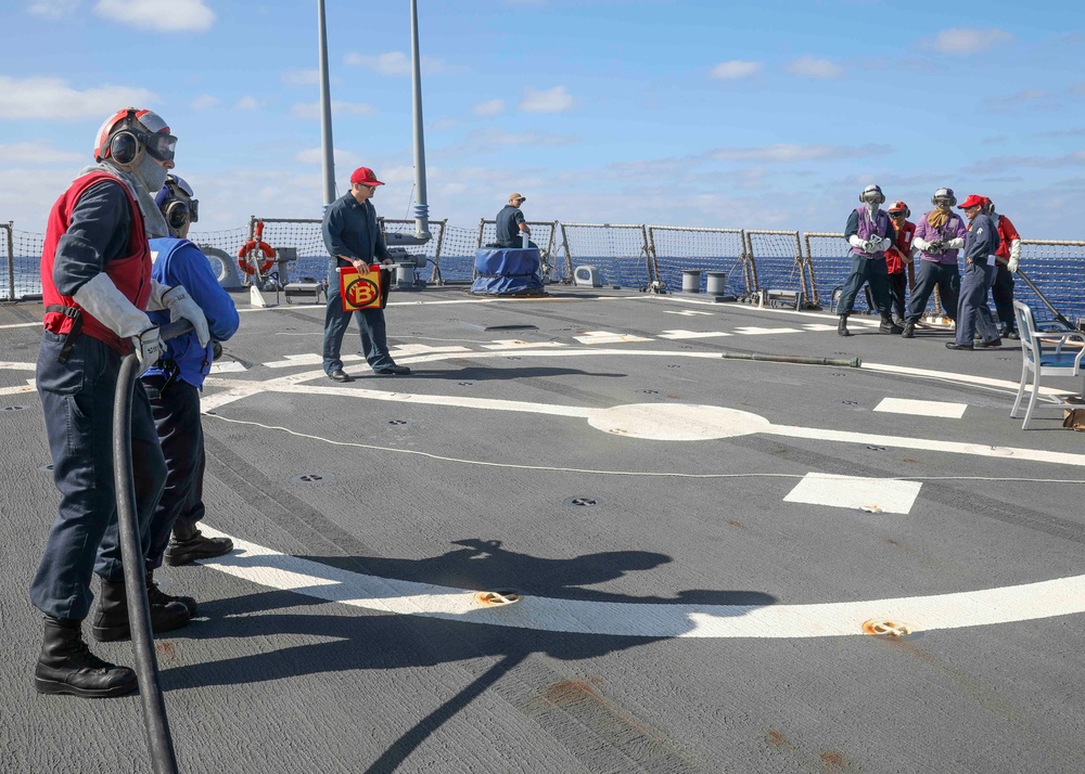 Emergency Flight Quarters Drill on Benfold