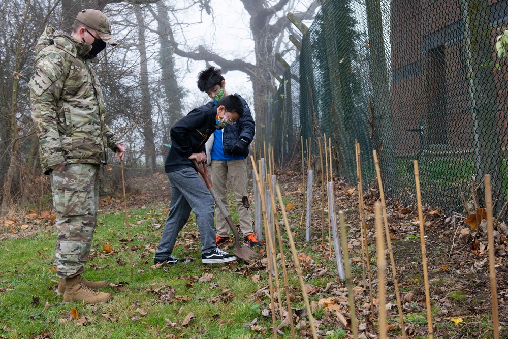 Alconbury students plant trees