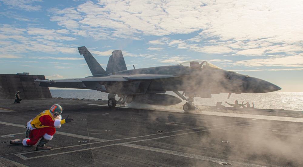 The Harry S. Truman Carrier Strike Group is on a scheduled deployment in the U.S. Sixth Fleet area of operations in support of naval operations to maintain maritime stability and security.