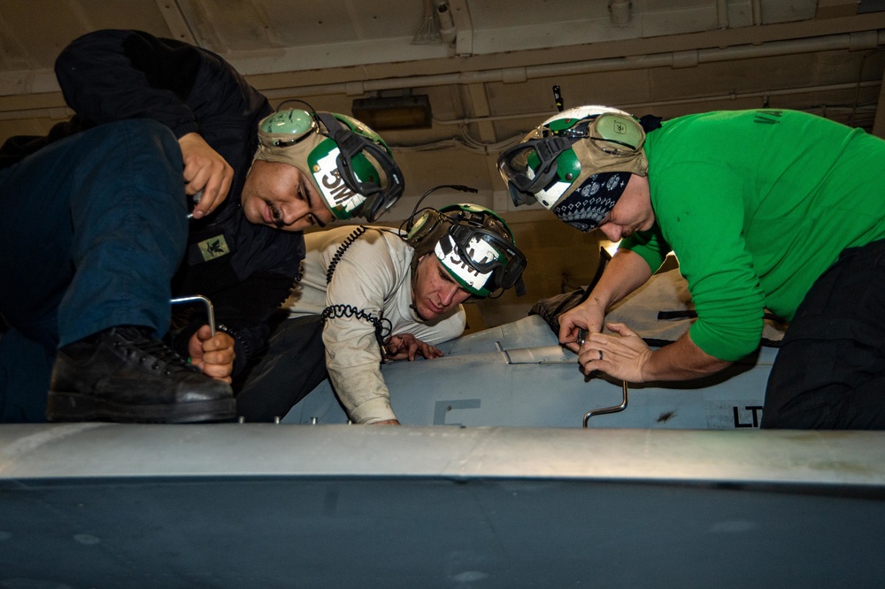 The Harry S. Truman Carrier Strike Group is on a scheduled deployment in the U.S. Sixth Fleet area of operations in support of naval operations to maintain maritime stability and security.