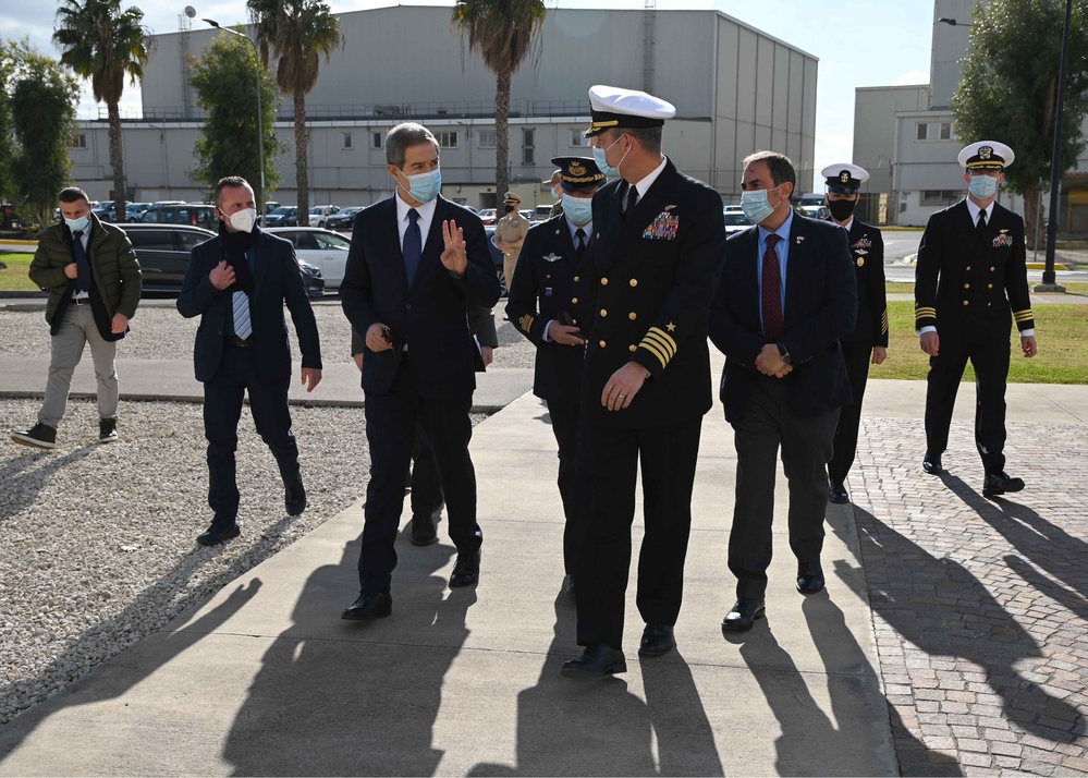 President of the Region of Sicily Visits Naval Air Station Sigonella