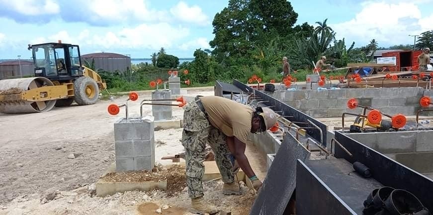 US Navy Seabees Construct Dental Facility