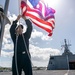USS Charleston Sailor Shifts Colors