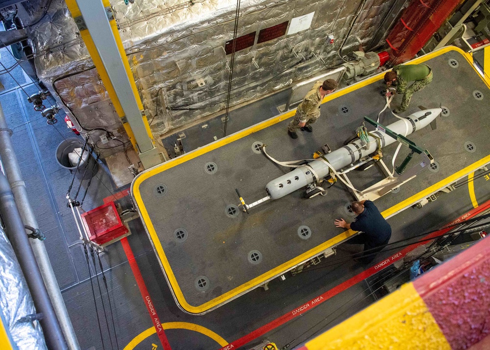 USS Charleston Sailors and EODMU5 Sailors Conduct MCM exercise