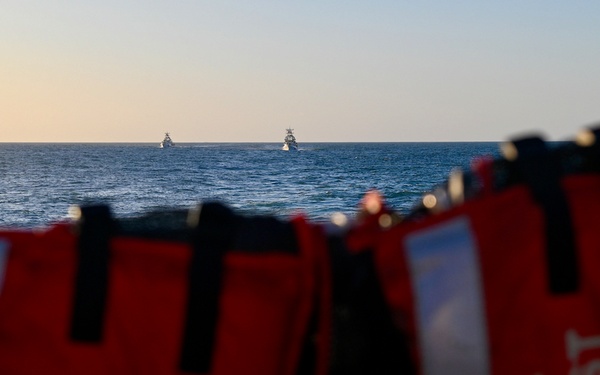 USCGC Thetis escorts USCGC Glen Harris, USCGC Emlen Tunnell