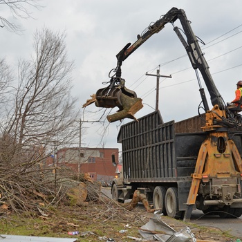 Louisville District conducts debris removal in Mayfield, Kentucky