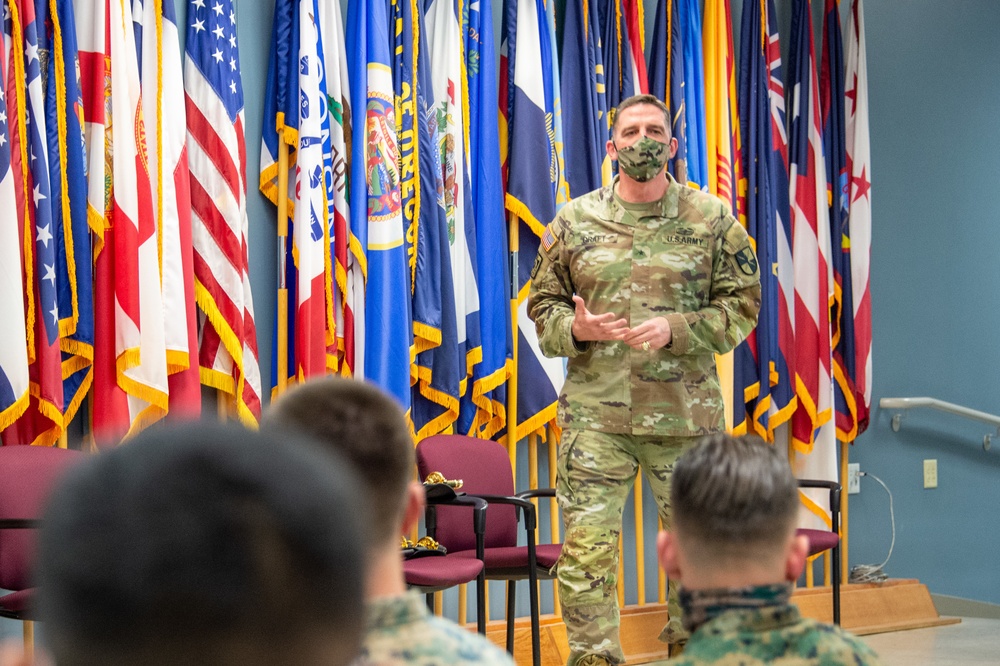 Commanding General Addresses Corporal's Course