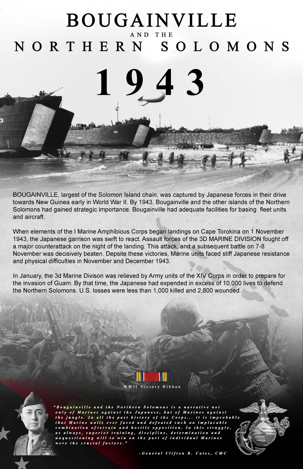 3d Marine Division Timeline Poster: 1943 Bougainville