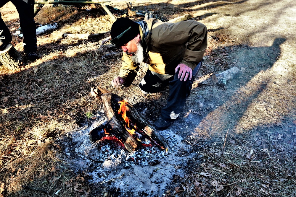 Improvised shelter building among important skills taught to Cold-Weather Operations Course Class 22-01 students