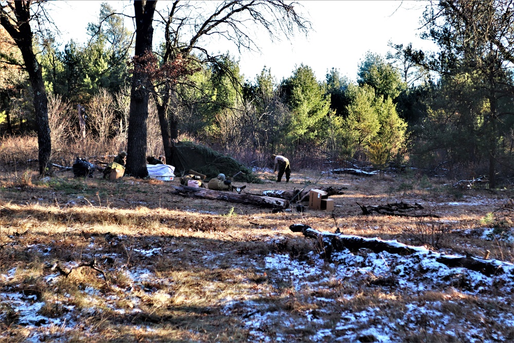 Improvised shelter building among important skills taught to Cold-Weather Operations Course Class 22-01 students