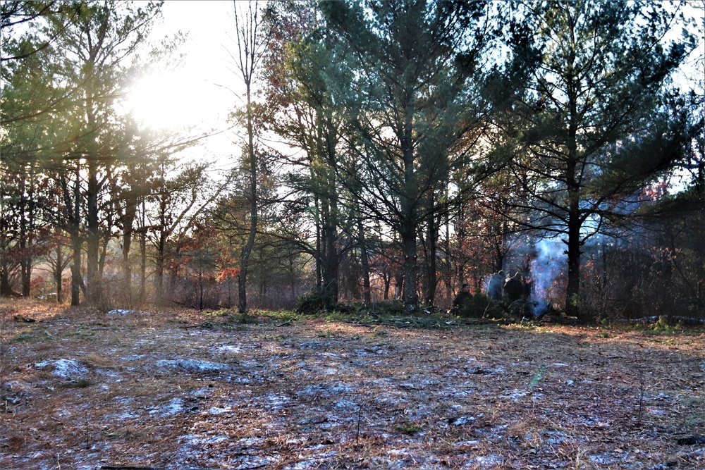 Improvised shelter building among important skills taught to Cold-Weather Operations Course Class 22-01 students