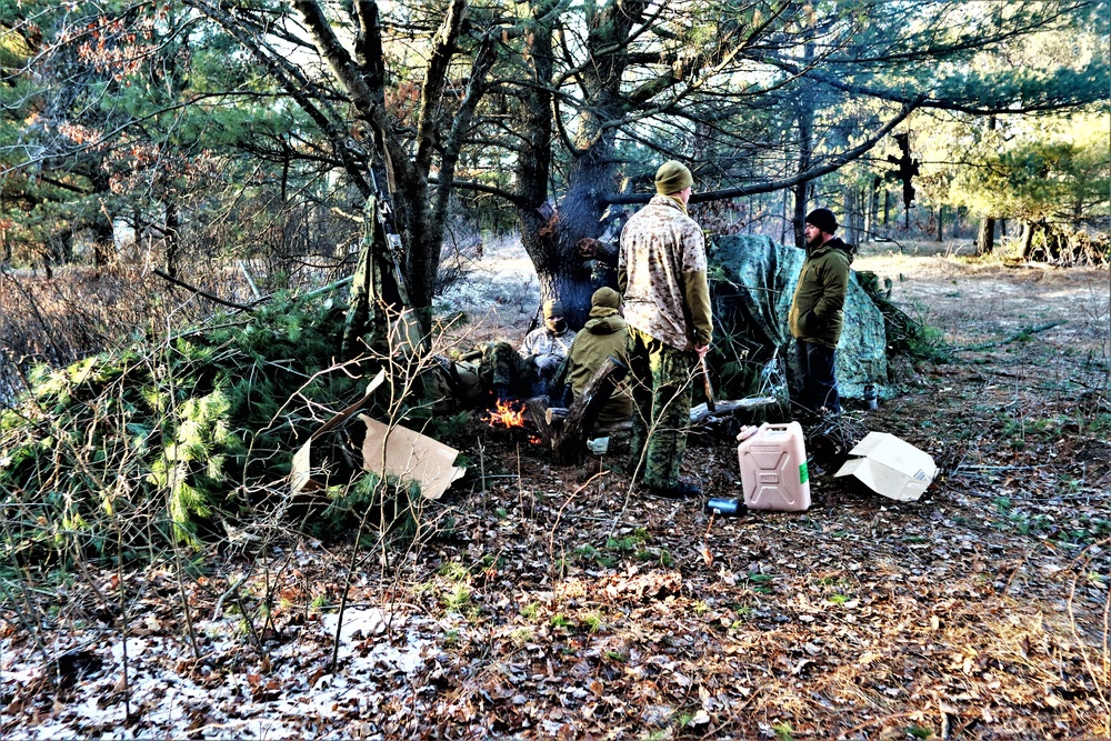 Improvised shelter building among important skills taught to Cold-Weather Operations Course Class 22-01 students