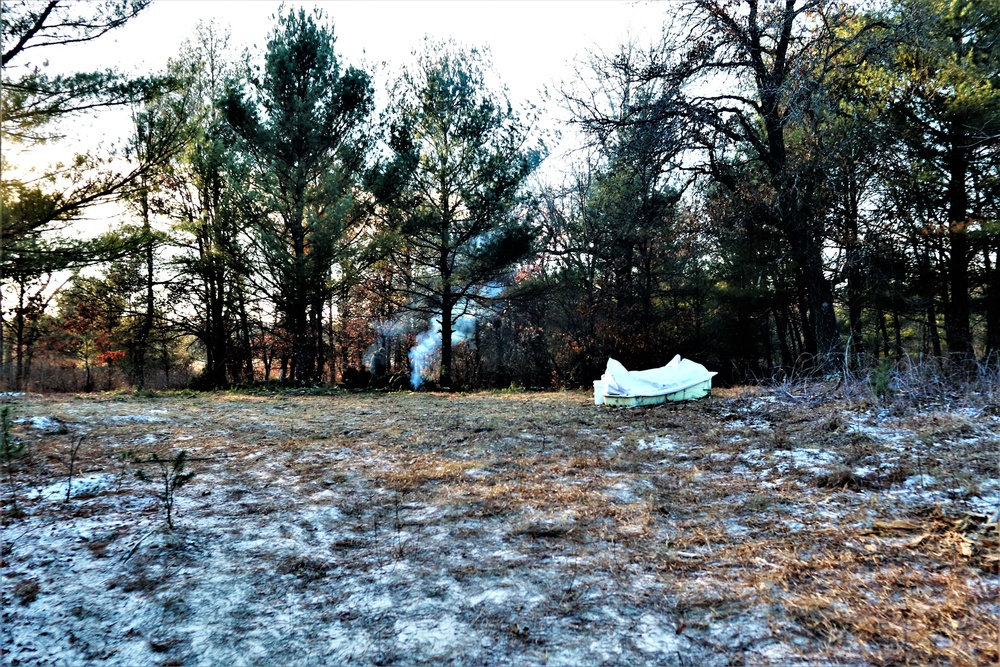 Improvised shelter building among important skills taught to Cold-Weather Operations Course Class 22-01 students