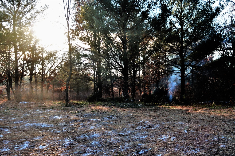 Improvised shelter building among important skills taught to Cold-Weather Operations Course Class 22-01 students