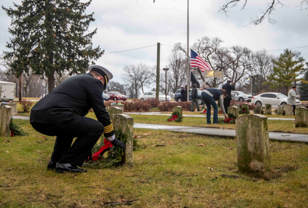 Wreaths Across America at Naval Station Great Lakes