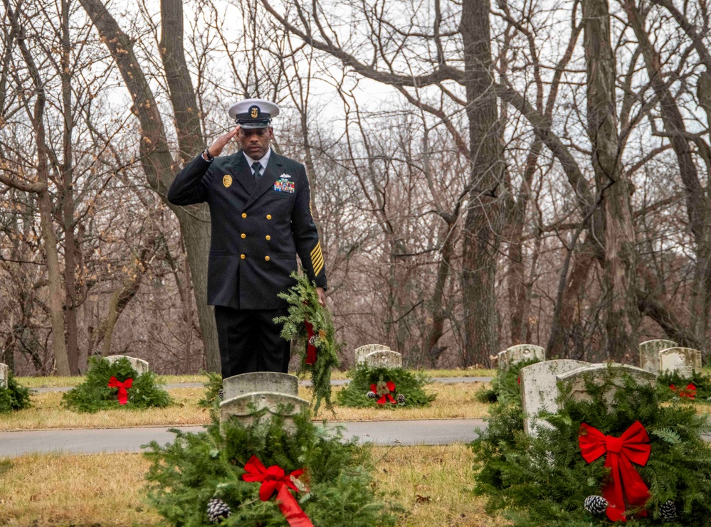 Wreaths Across America at Naval Station Great Lakes