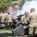 Soldiers launch cannons during promotion ceremony