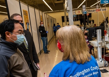 Congressman Andy Kim tours Burlington County Vaccine Mega-Site