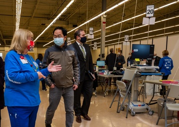 Congressman Andy Kim tours Burlington County Vaccine Mega-Site