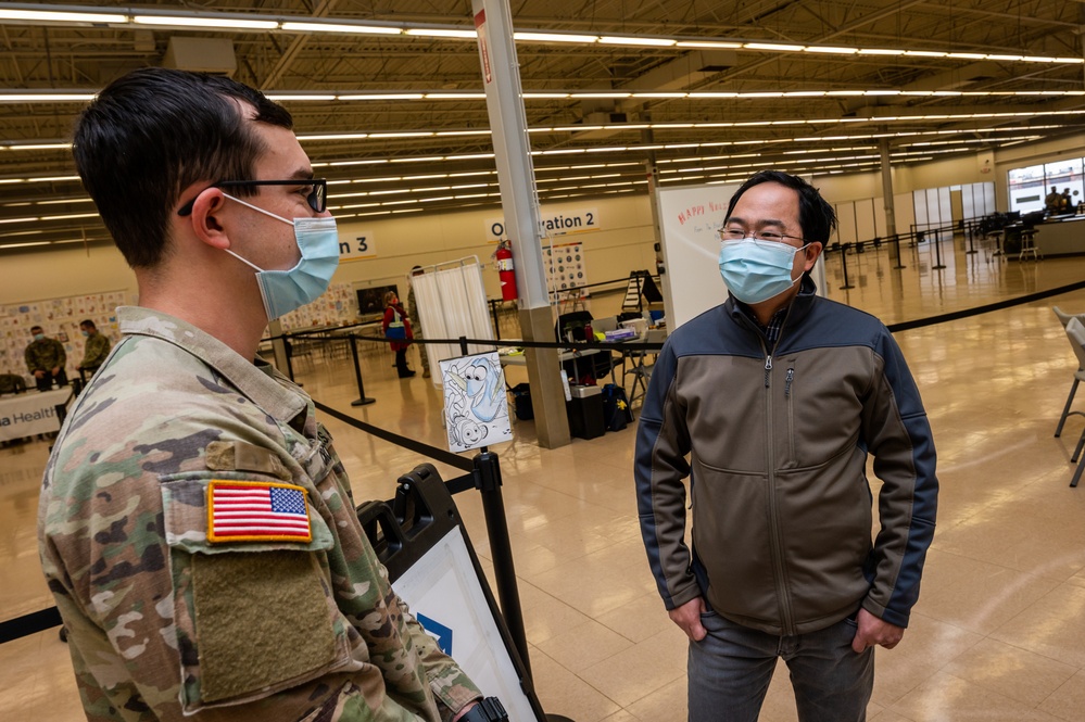 Congressman Andy Kim tours Burlington County Vaccine Mega-Site