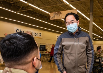 Congressman Andy Kim tours Burlington County Vaccine Mega-Site