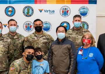 Congressman Andy Kim tours Burlington County Vaccine Mega-Site