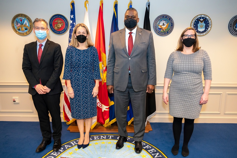 Secretary Austin Meets with Ambassador Smith