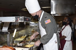 Alamo Wing senior leaders and honorary commanders, serve up Thanksgiving meal