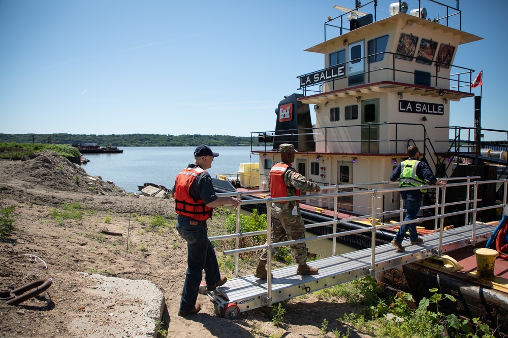 Command Sgt. Maj. Toussaint Visits Motor Vessel LaSalle