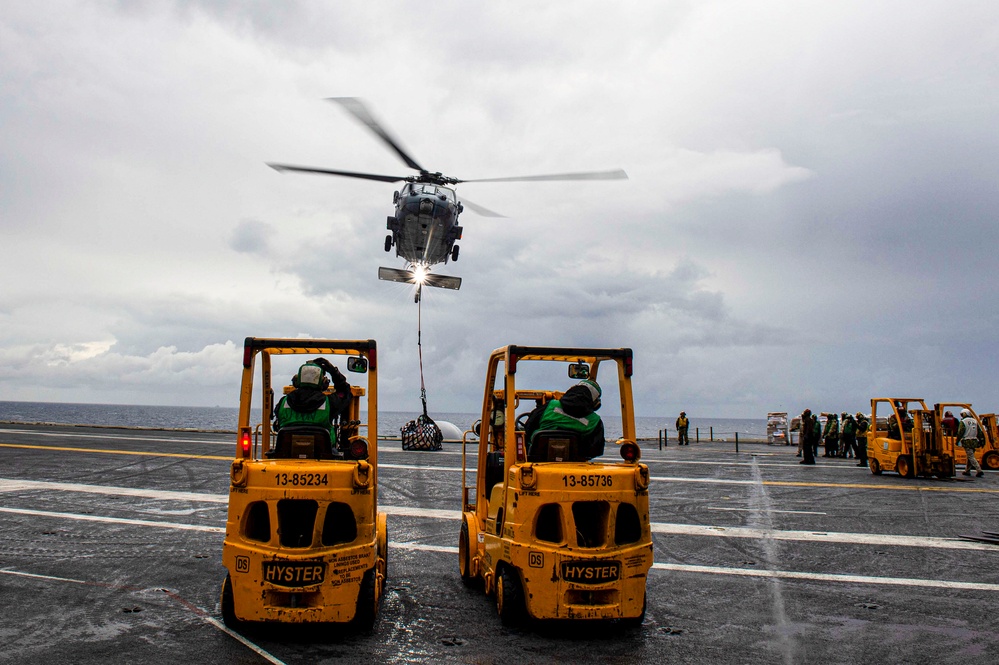 The Harry S. Truman Carrier Strike Group is on a scheduled deployment in the U.S. 6th Fleet area of operations in support of naval operations to maintain maritime stability and security.