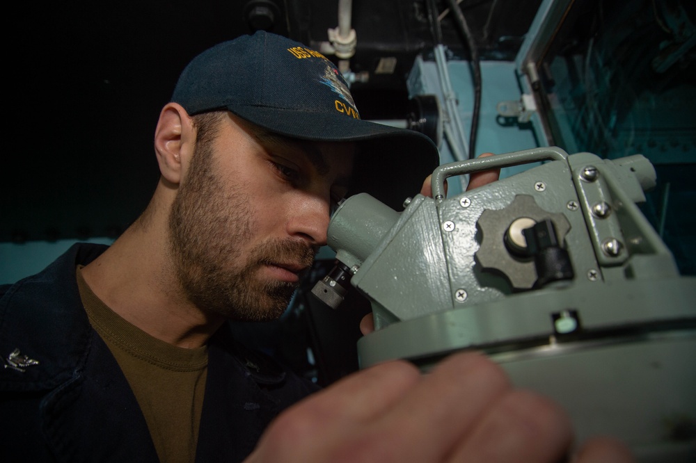 The Harry S. Truman Carrier Strike Group is on a scheduled deployment in the U.S. Sixth Fleet area of operations in support of naval operations to maintain maritime stability and security.