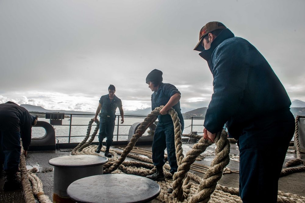 The Harry S. Truman Carrier Strike Group is on a scheduled deployment in the U.S. Sixth Fleet area of operations in support of naval operations to maintain maritime stability and security.